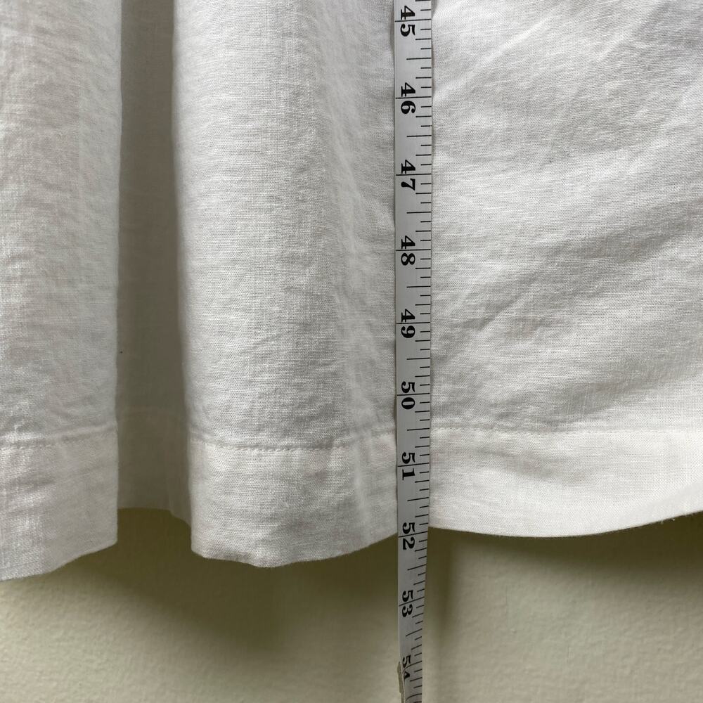 Madewell White Linen Blend Midi Dress Sweetheart Cutout Tie Back 10 - Picture 16 of 16